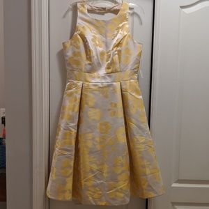 Tea Length Golden Cocktail Dress